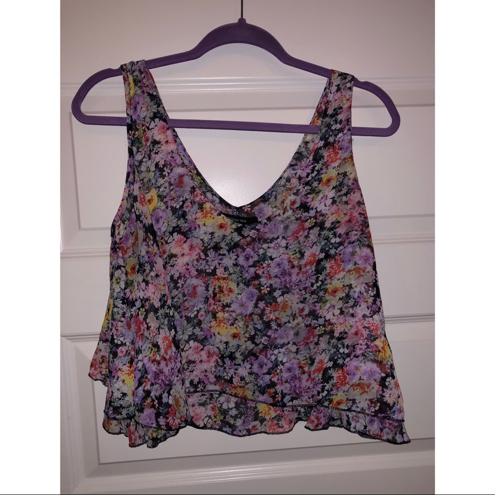 Floral Tank Crop Top